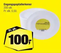 Calle Engangspaptallerkener tilbud