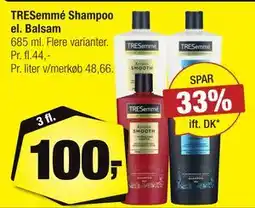 Calle TRESemmé Shampoo el. Balsam tilbud