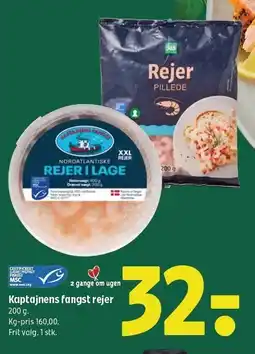 Coop 365 Kaptajnens fangst rejer tilbud