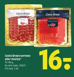 Costa Brava serrano eller chorizo