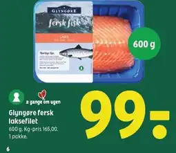 Coop 365 Glyngøre fersk laksefilet tilbud
