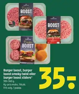 Coop 365 Burger boost, burger boost smoky twist eller burger boost sliders tilbud