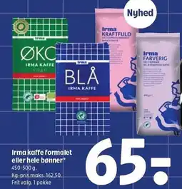 Coop 365 Irma kaffe formalet eller hele bønner tilbud
