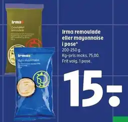 Coop 365 Irma remoulade eller mayonnaise i pose tilbud