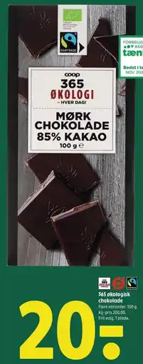 Coop 365 365 økologisk chokolade tilbud