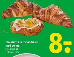 Coop 365 Croissant eller spandauer med creme tilbud