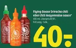 Coop 365 Flying Goose Sriracha chili eller chili mayonnaise sauce tilbud