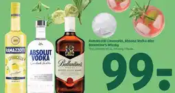 Coop 365 Ramazzatti Limoncello, Absolut Vodka eller Ballantine's Whisky tilbud