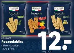 Lidl ITALIAMO Focacciakiks tilbud