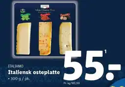 Lidl ITALIAMO Italiensk osteplatte tilbud