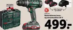 Lidl PARKSIDE Batteridreven bore- og skruemaskine 20 V tilbud