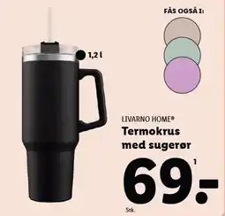 Lidl LIVARNO HOME Termokrus med sugerør tilbud