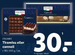 Lidl ITALIAMO Tiramisu eller cannoli tilbud