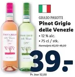 Lidl GIULIO PASOTTI Pinot Grigio delle Venezie tilbud