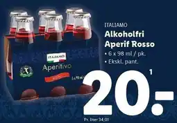 Lidl ITALIAMO Alkoholfri Aperitif Rosso tilbud