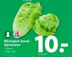 Lidl Økologisk dansk hjertesalat tilbud