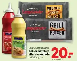 Lidl Pølser, ketchup eller remoulade tilbud