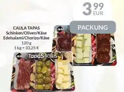 Nielsen's Discount CAULA TAPAS Schinken/Oliven/Käse Edelsalami/Chorizo/Käse tilbud