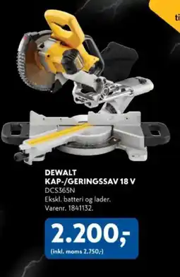 Davidsen DEWALT KAP-/GERINGSSAV 18 V tilbud