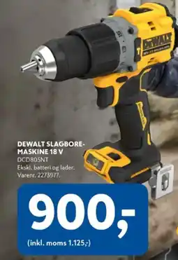 Davidsen DEWALT SLAGBORE- MASKINE 18 V DCD805NT tilbud