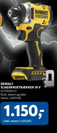 Davidsen DEWALT SLAGSKRUETRÆKKER 18 V tilbud