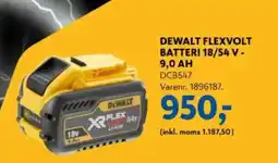 Davidsen DEWALT FLEXVOLT BATTERI 18/54 V - 9,0 AH tilbud