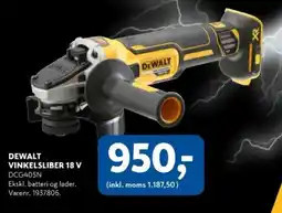 Davidsen DEWALT VINKELSLIBER 18 V tilbud