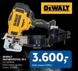 Davidsen DEWALT PAPSØMPISTOL 18 V DCN45RNN tilbud