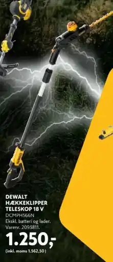 Davidsen DEWALT HÆKKEKLIPPER TELESKOP 18 V DCMPH566N tilbud