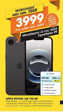 APPLE IPHONE 16E 128 GB