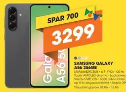 Expert SAMSUNG GALAXY A56 256GB SMA566BZKCEUB 6,7" FHD+ 120 Hz tilbud