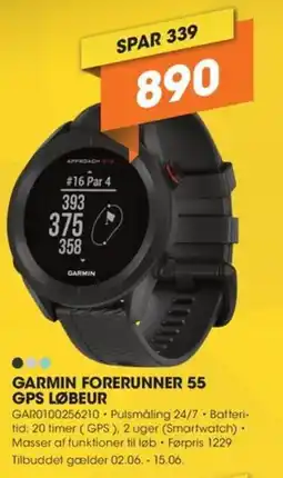 Expert GARMIN FORERUNNER 55 GPS LØBEUR tilbud