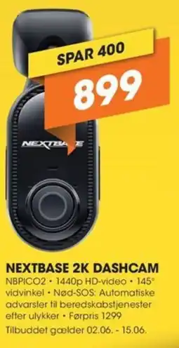 Expert NEXTBASE 2K DASHCAM tilbud