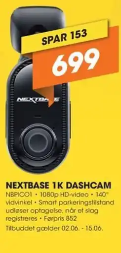 Expert NEXTBASE 1K DASHCAM tilbud