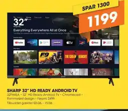 Expert SHARP 32" HD READY ANDROID TV 32FH4EA tilbud