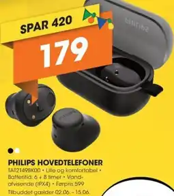 Expert PHILIPS HOVEDTELEFONER TAT2149BK00 tilbud