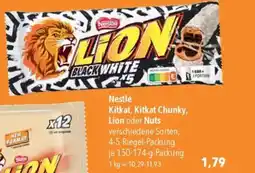 Nestlé Kitkat, Kitkat Chunky, Lion oder Nuts