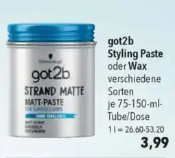 Got2b styling paste oder wax verschiedene