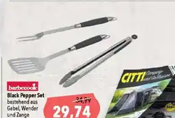 Citti Barbecook black pepper set bestehend aus gabel, wender und zange tilbud
