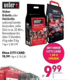 Weber Briketts oder Holzkohle