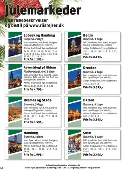 Riis Rejser JULEMARKEDER tilbud