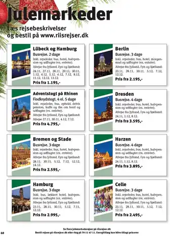 Riis Rejser JULEMARKEDER tilbud