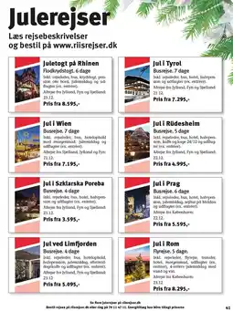 Riis Rejser Julerejser tilbud