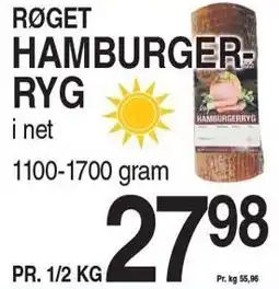 ABC Lavpris RØGET HAMBURGERRYG tilbud