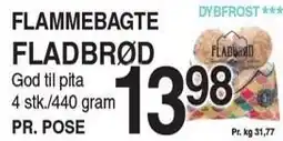 ABC Lavpris FLAMMEBAGTE FLADBRØD tilbud