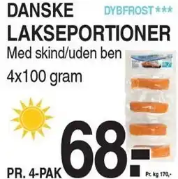 ABC Lavpris DANSKE LAKSEPORTIONER tilbud
