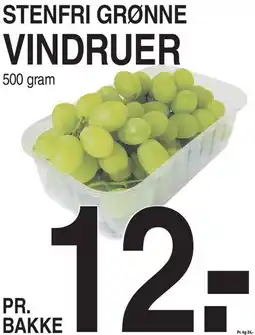 ABC Lavpris STENFRI GRØNNE VINDRUER tilbud