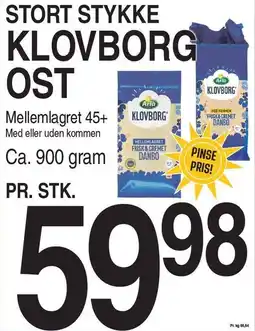 ABC Lavpris STORT STYKKE KLOCBORG OST tilbud