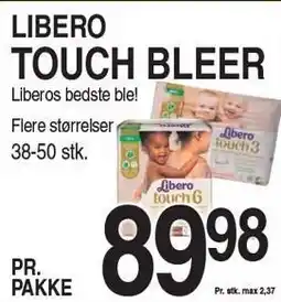 ABC Lavpris LIBERO TOUCH BLEER tilbud