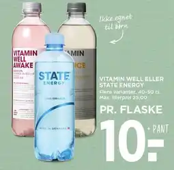 MENY VITAMIN WELL ELLER STATE ENERGY tilbud
